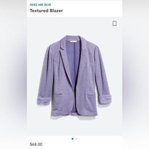 Purple Knit Blazer with Rolled Sleeves